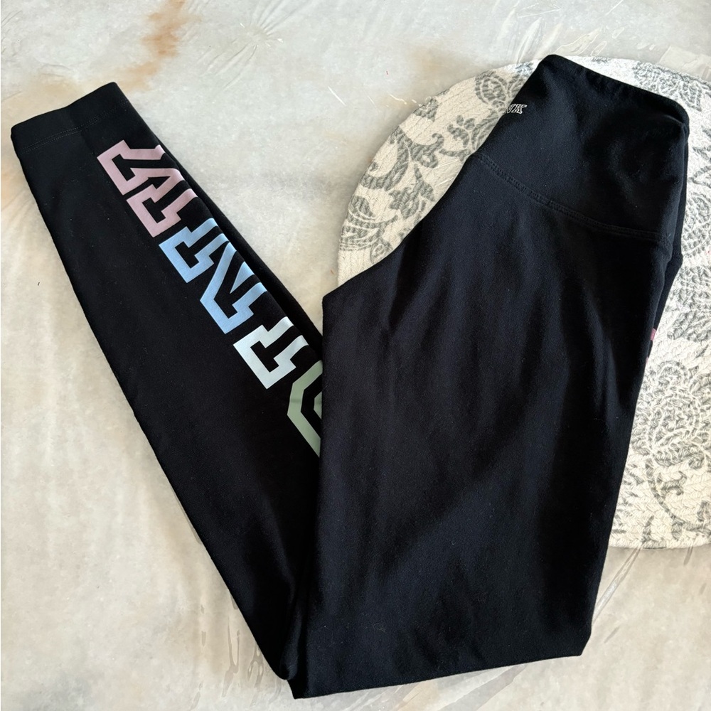 VS PINK Rainbow Logo Leggings Size M